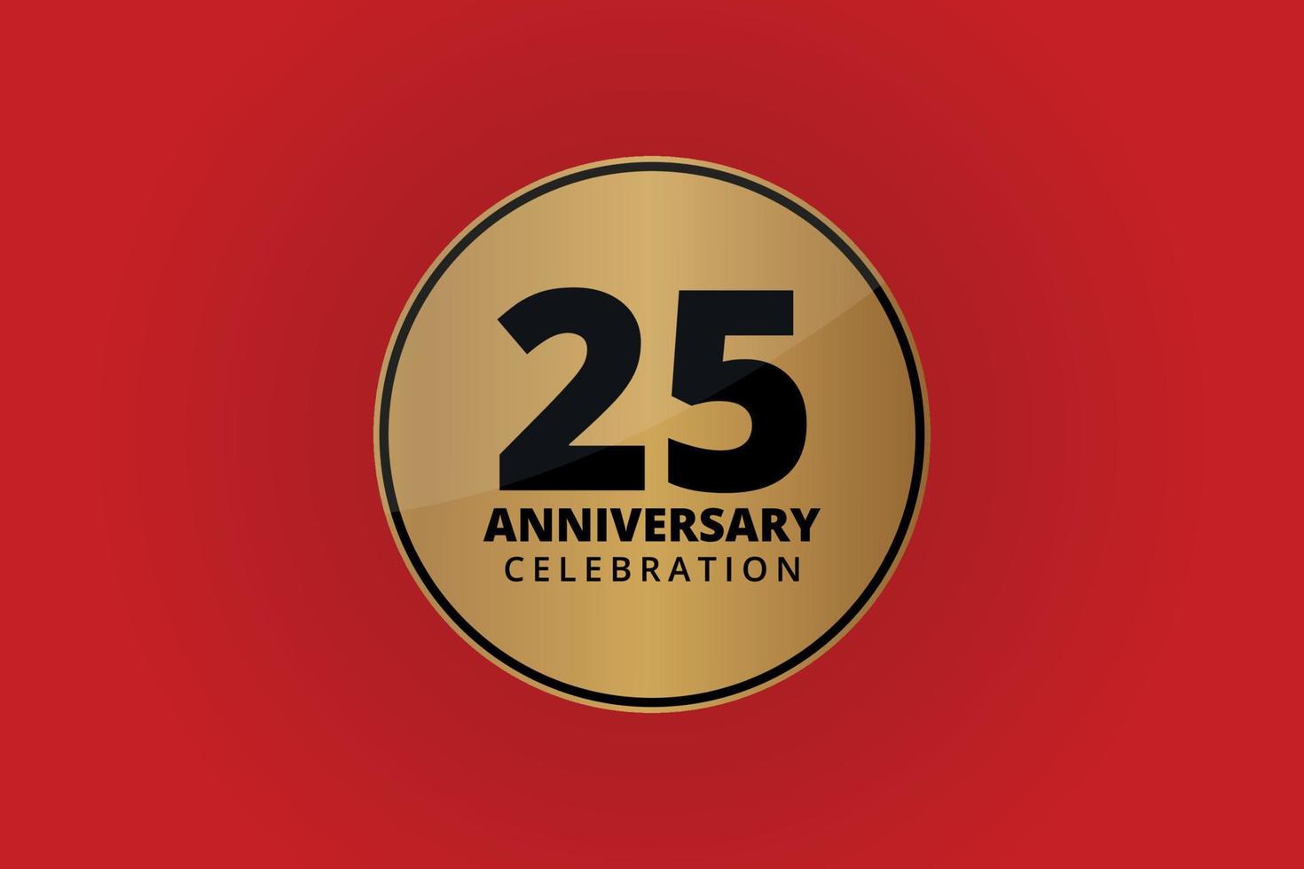 25 years anniversary celebration background design vector