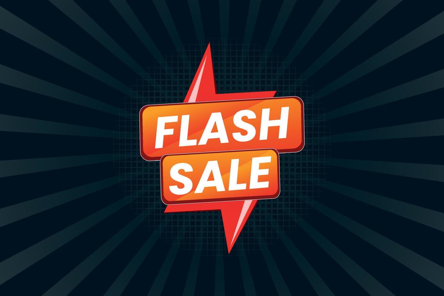 Flash sale modern banner promotional template design Vector