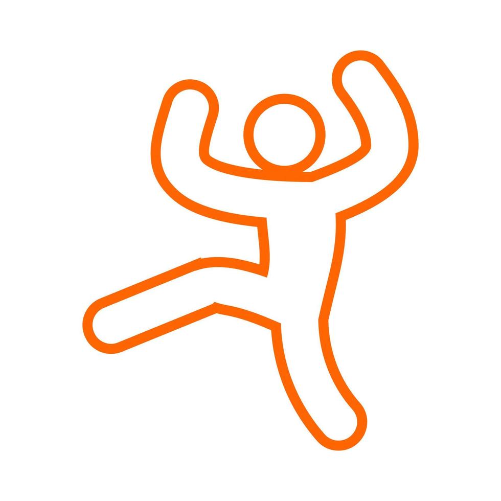 human stick figure icon in jumping style vector