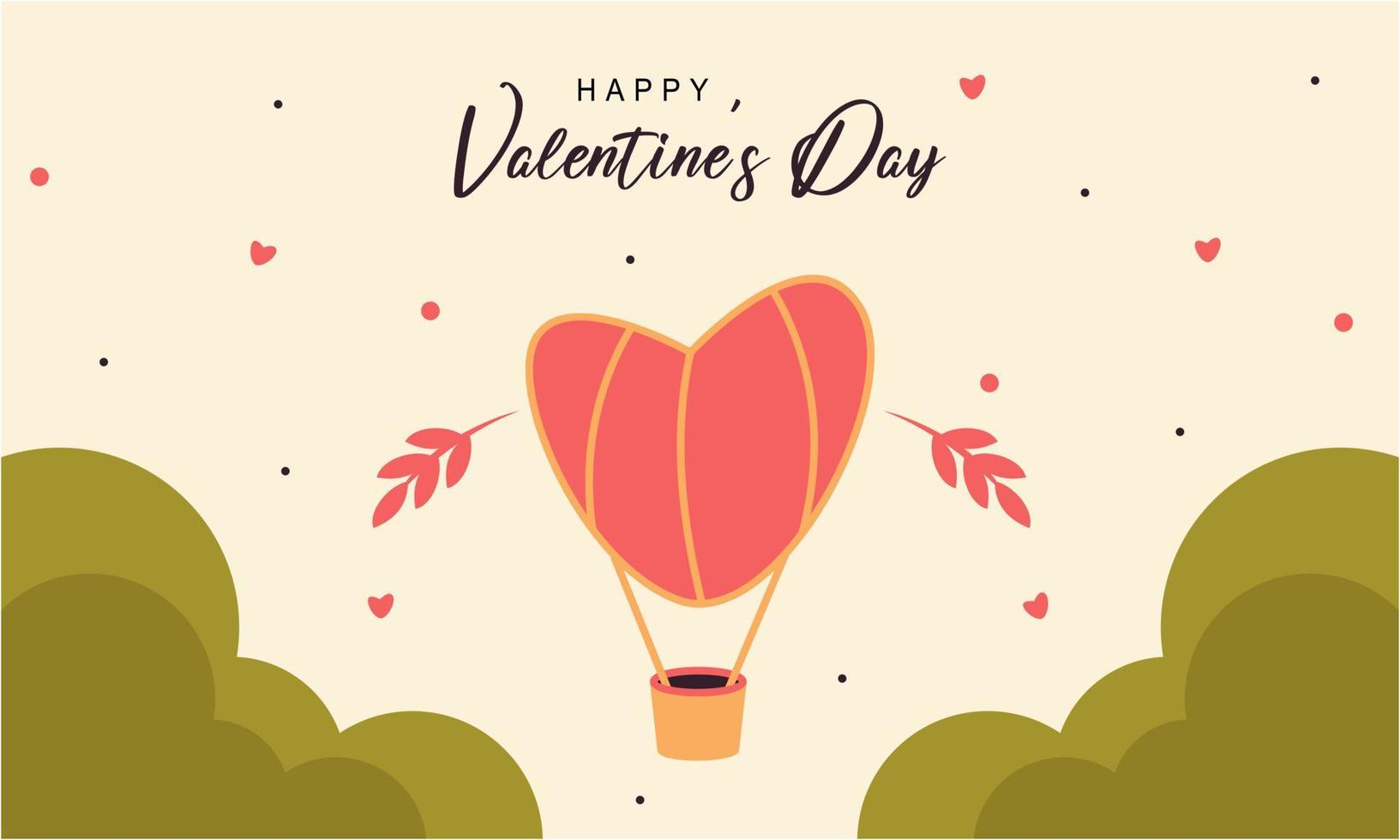 Flat happy valentine's day illustration vector