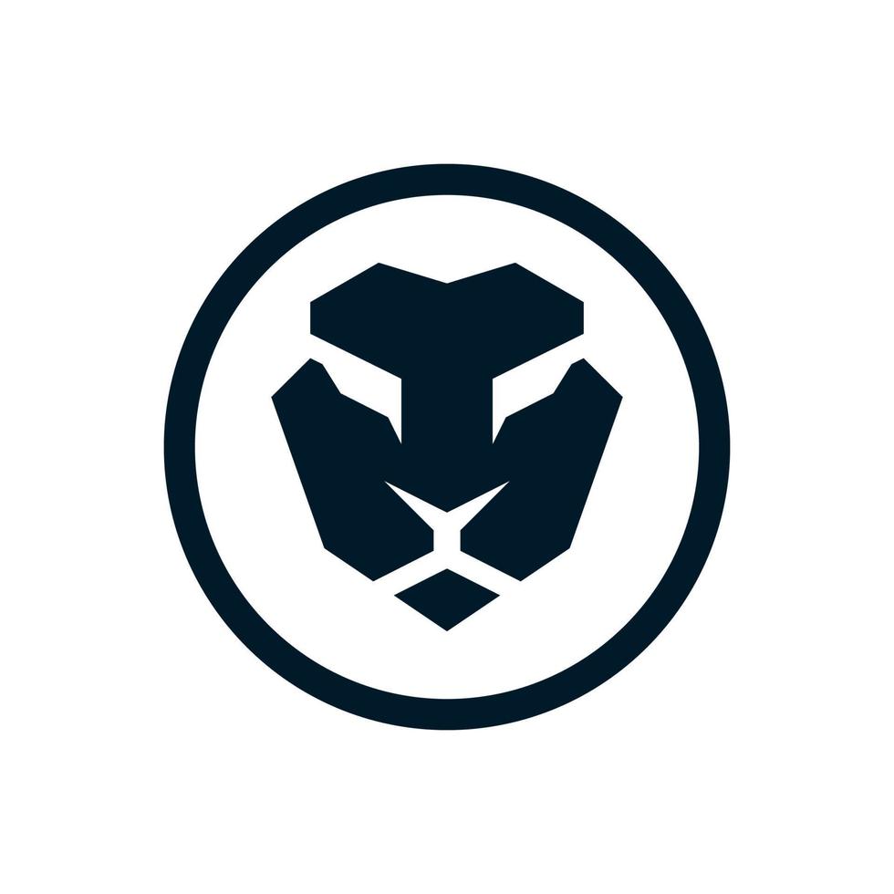 lion head simple logo vector
