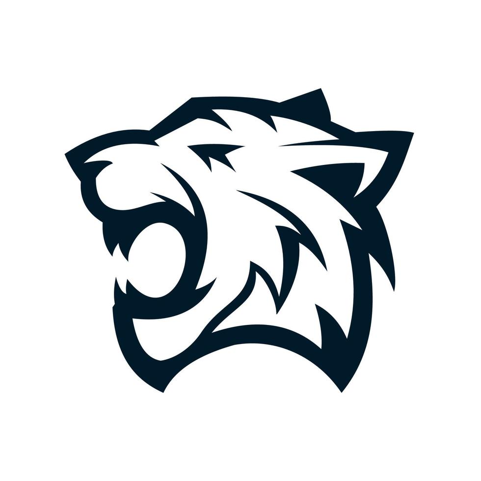 angry tiger head logo vector