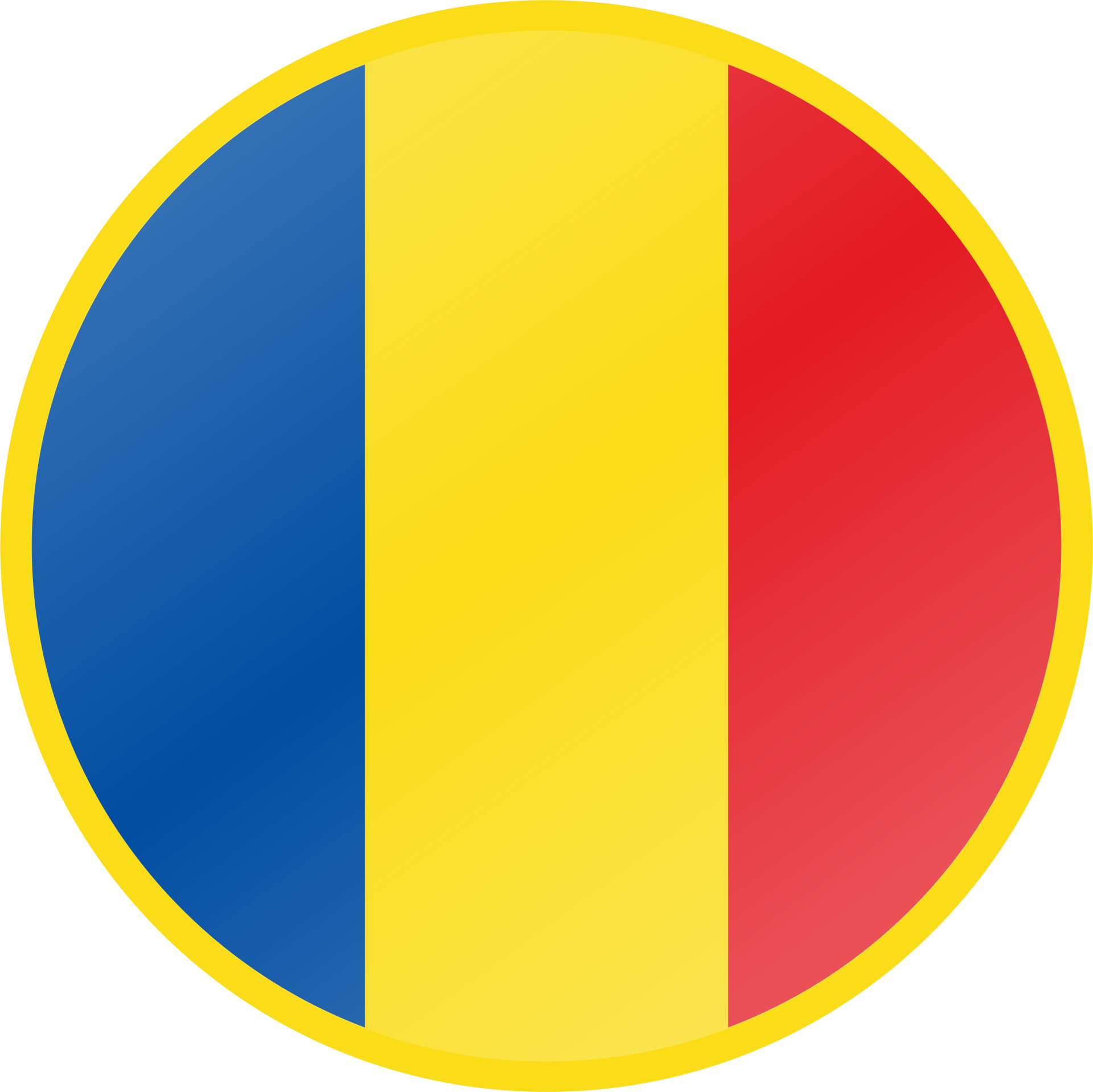 Free illustration of romania flag with round shape. Great for stickers