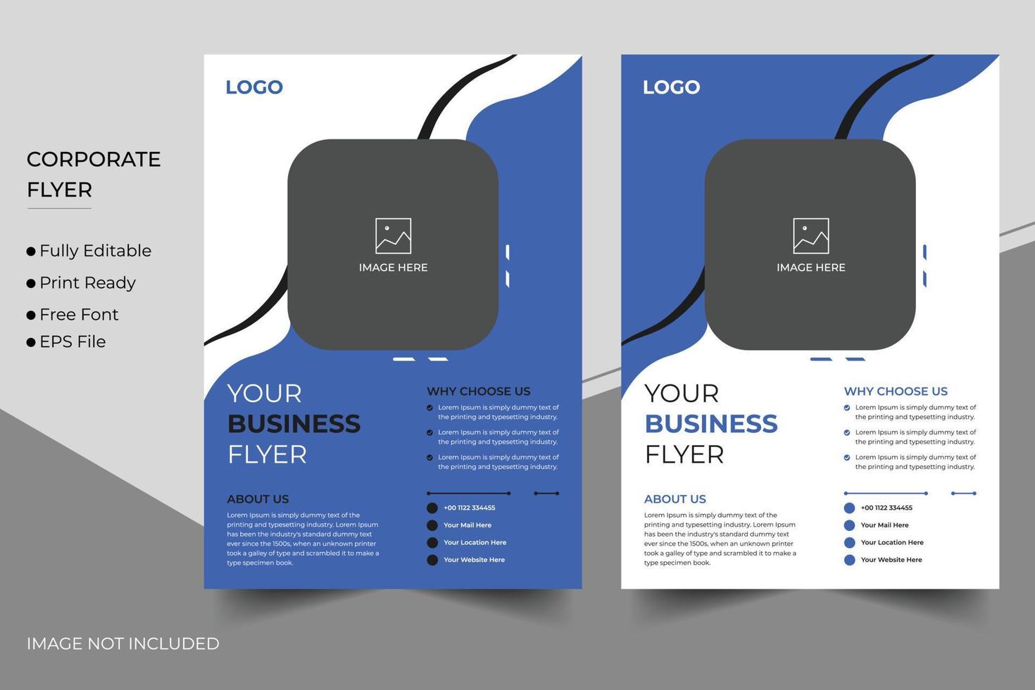Corporate business flyer design and brochure cover template vector