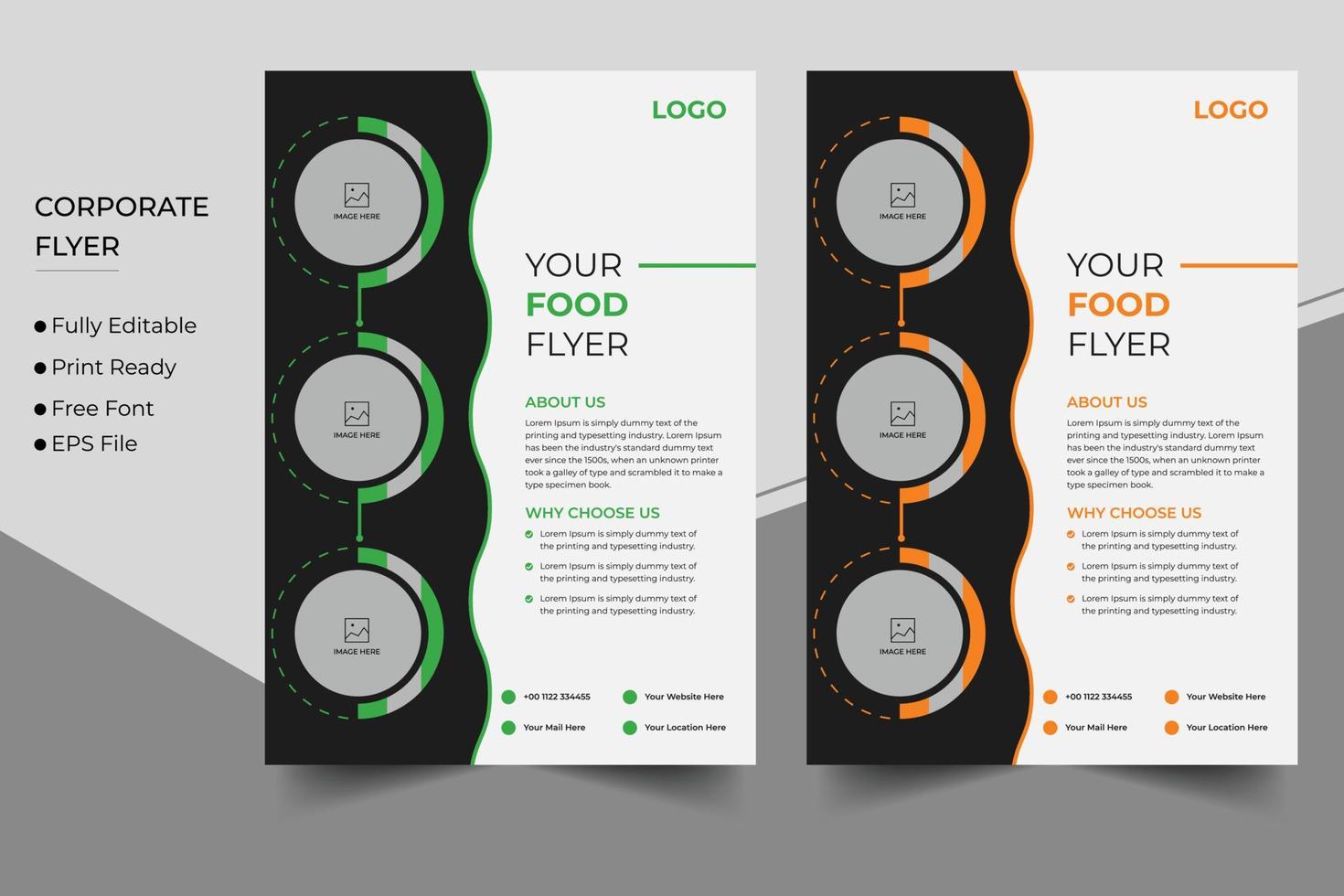 Corporate business flyer design and brochure cover template vector