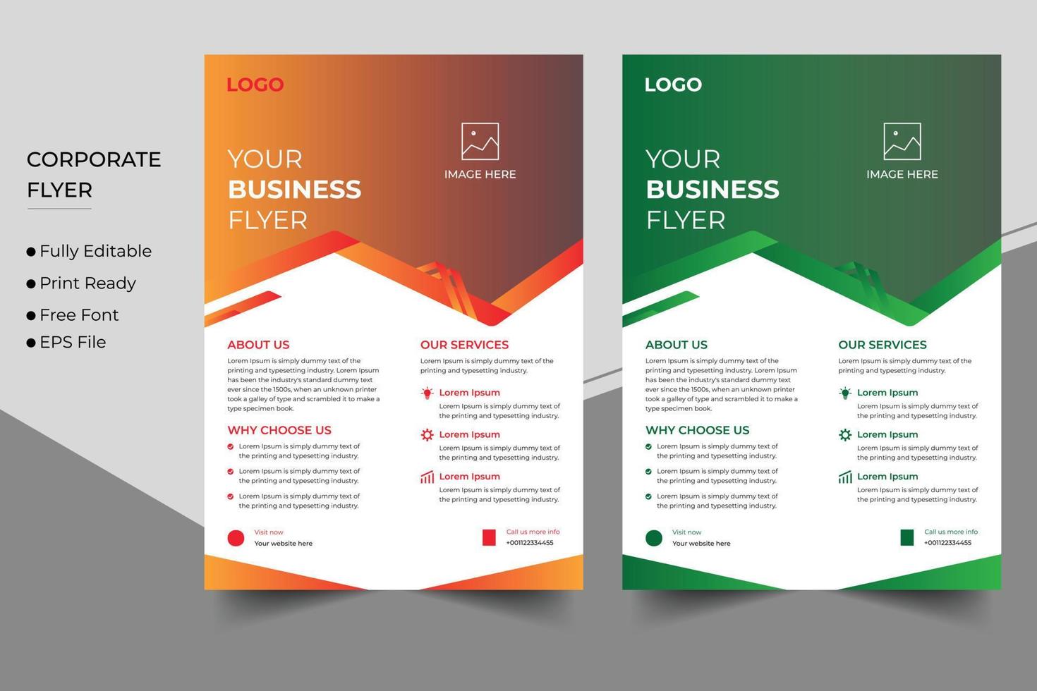 Corporate business flyer design and brochure cover template vector