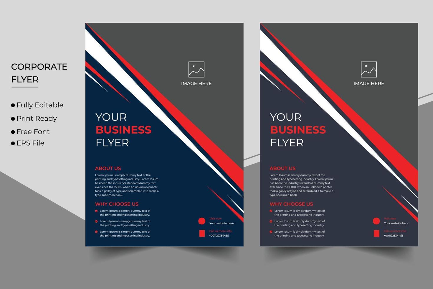 Corporate business flyer design and brochure cover template vector
