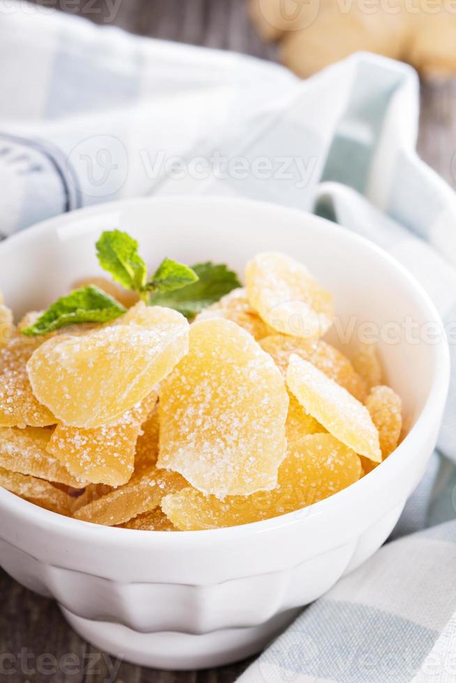 Candied ginger in a jar 15693985 Stock Photo at Vecteezy
