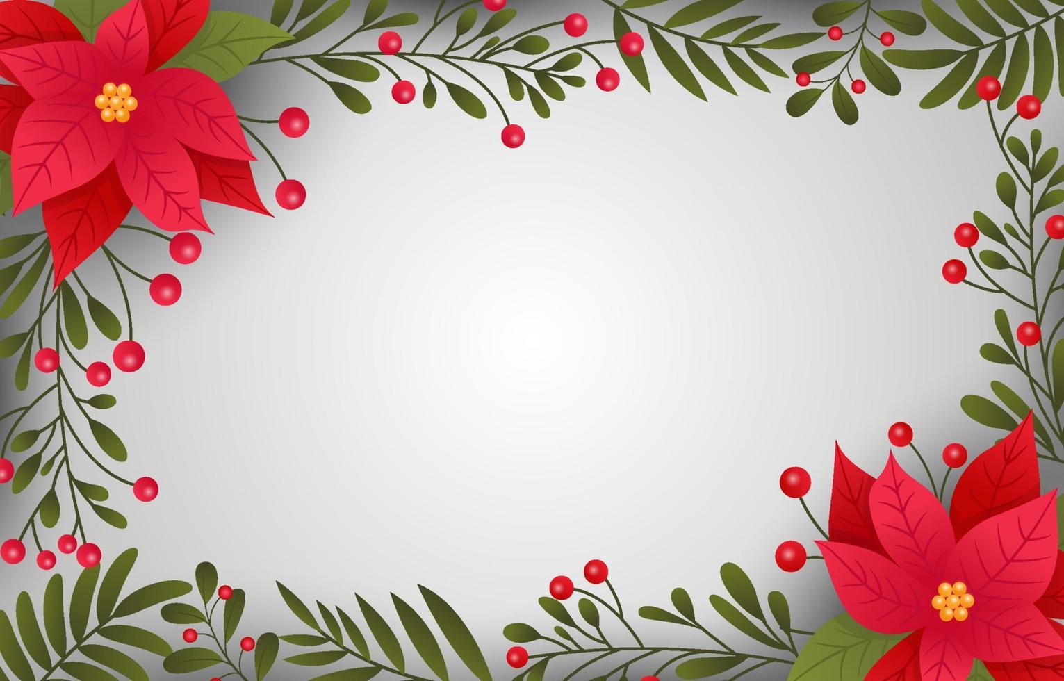 Poinsettias Floral Background vector