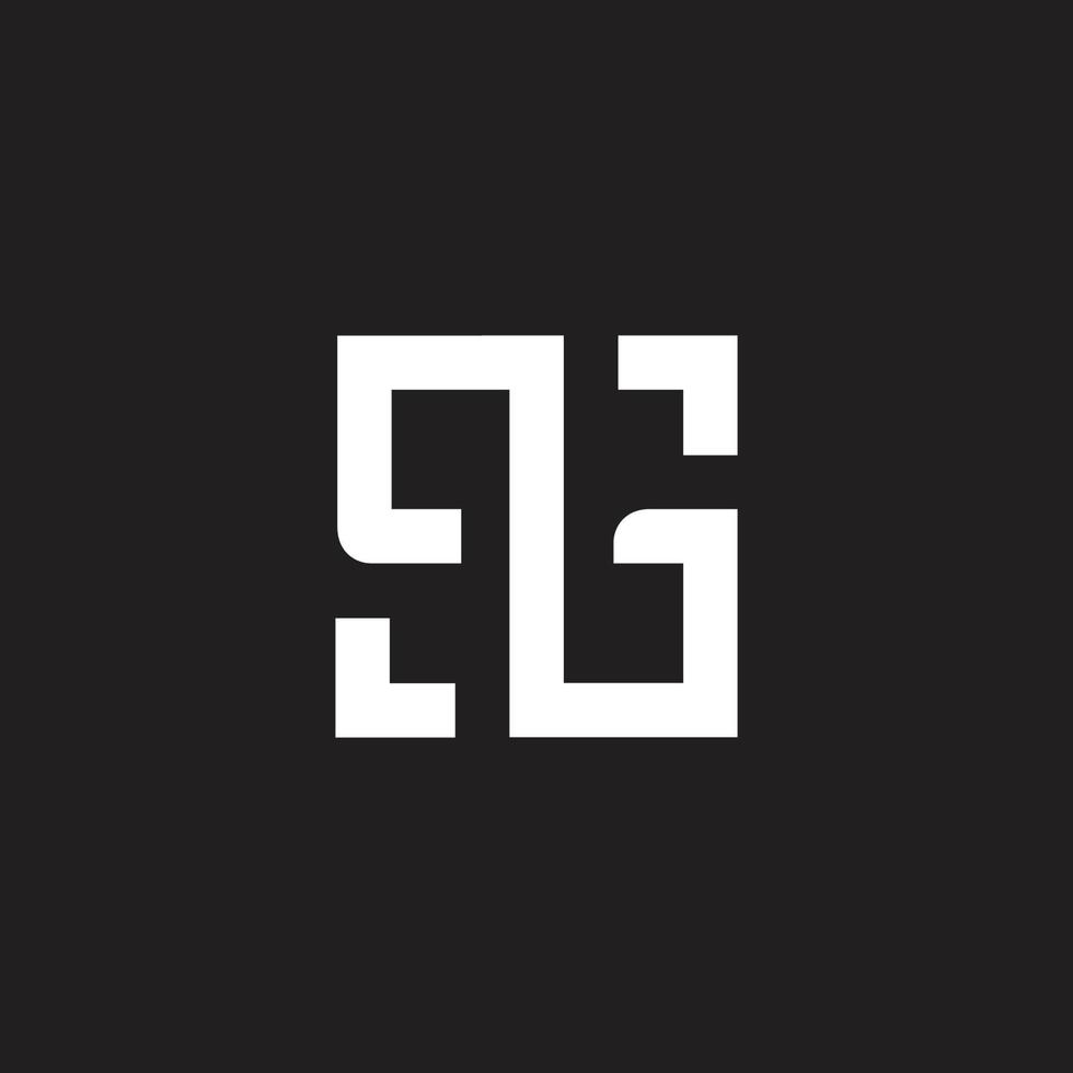 letter qb infinity arrows square simple geometric logo vector