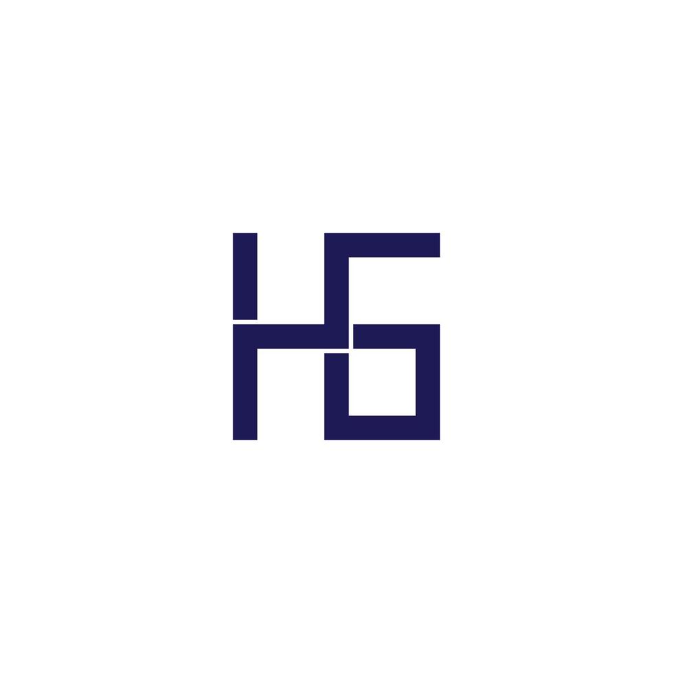 letra hg vector de logotipo de arte de línea enlazada simple