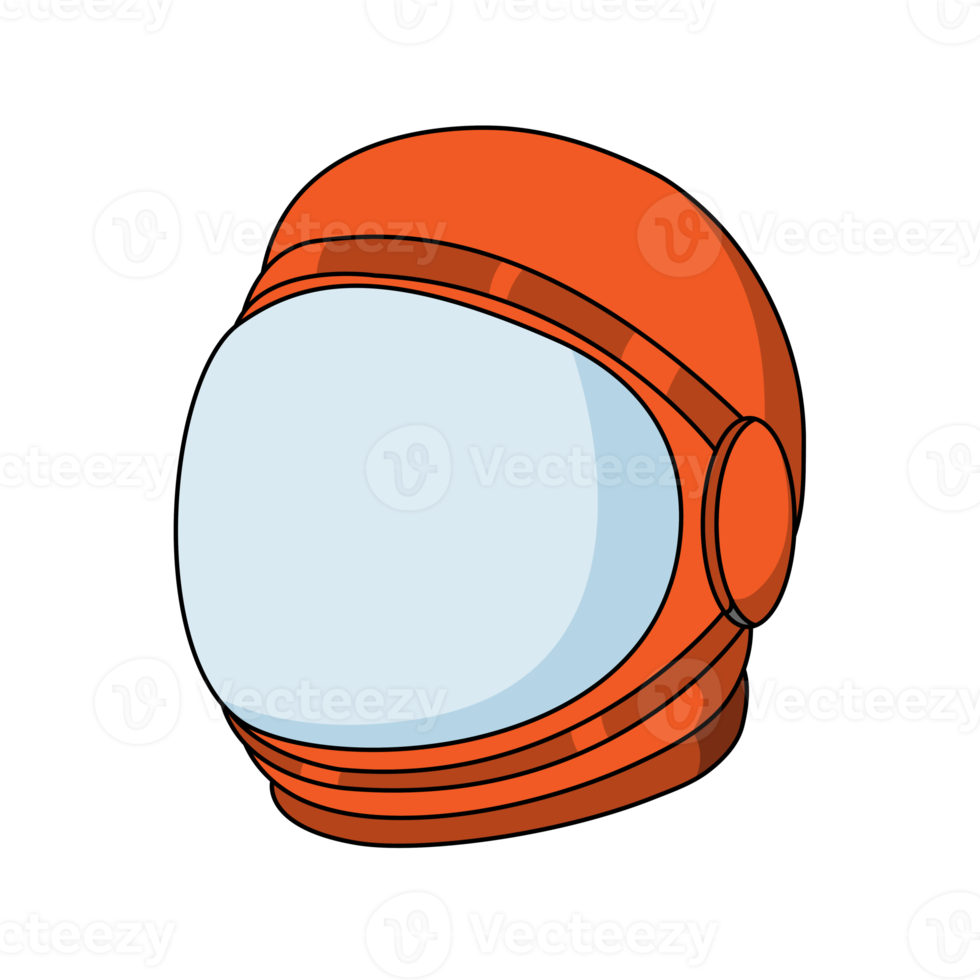 Orange Space Helmet Suit Astronaut Equipment Front View png