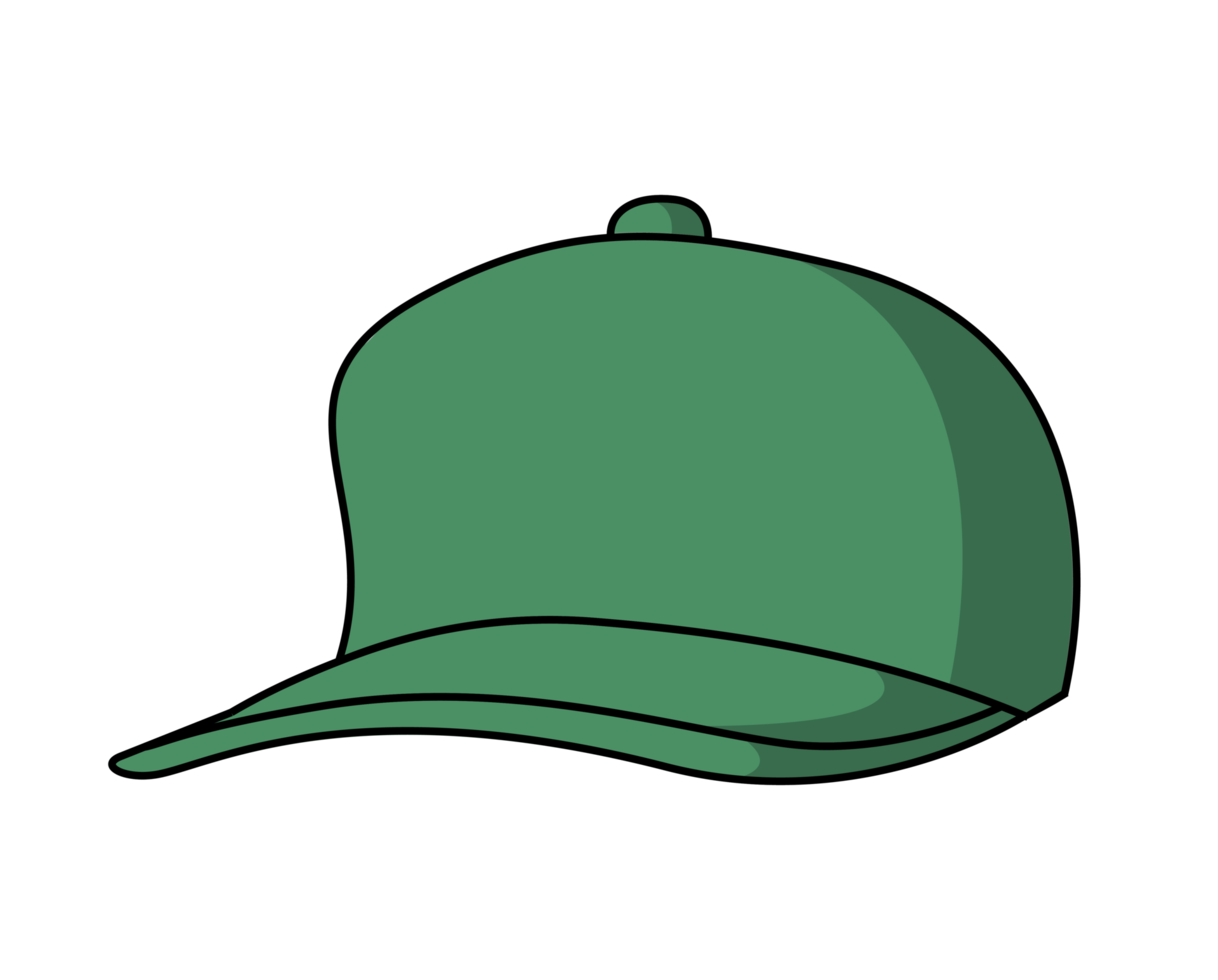 Green Cap wear Hip Hop Hat Model  Front view png