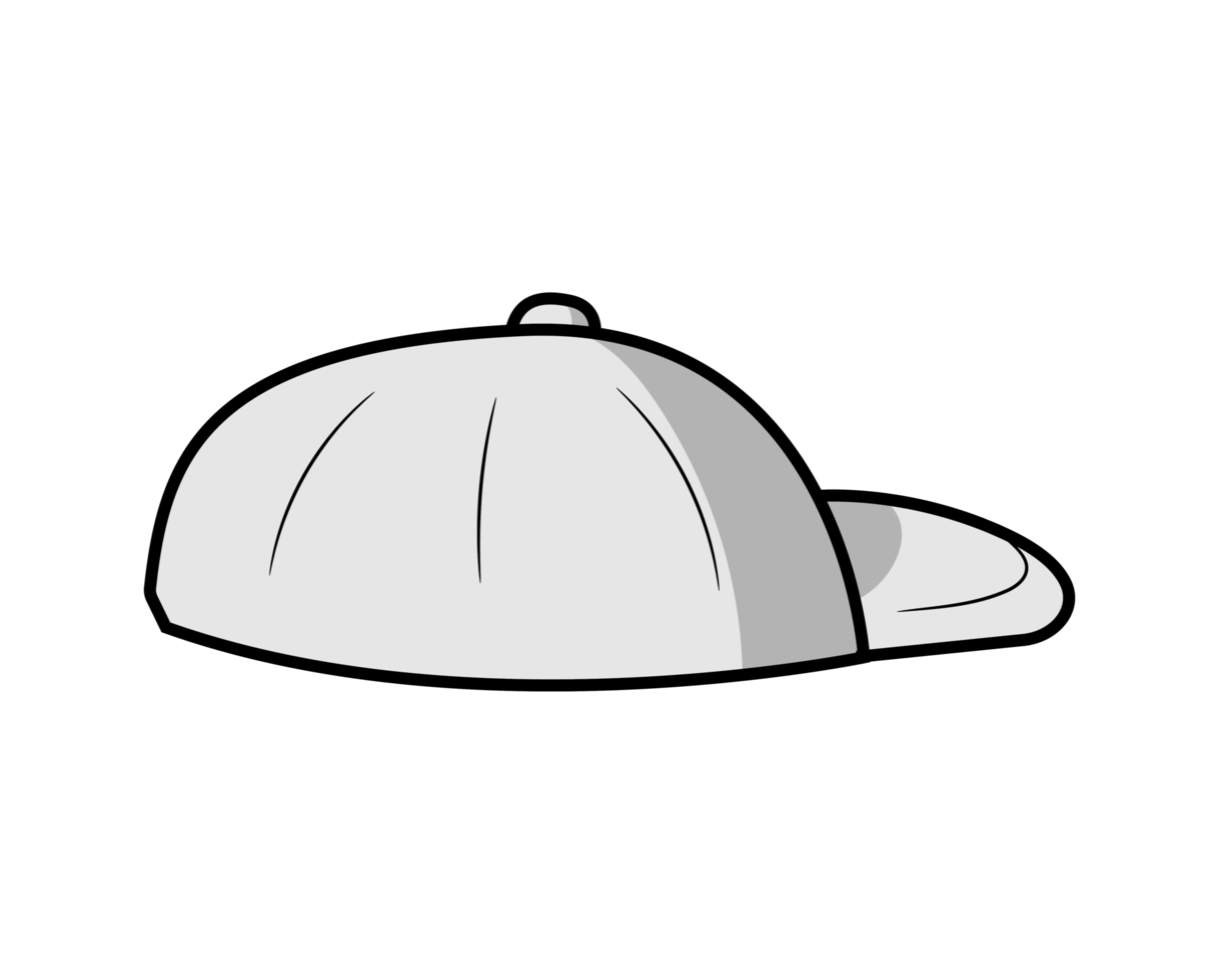 gorra blanca usar sombrero de hip hop vista posterior png