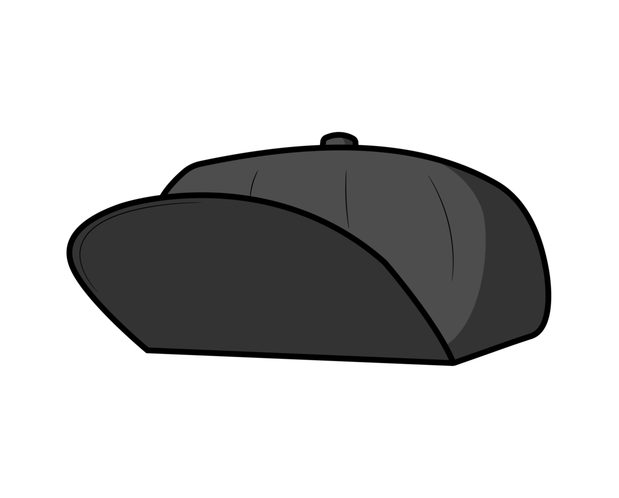 Black Cap wear Hip Hop Hat front view png