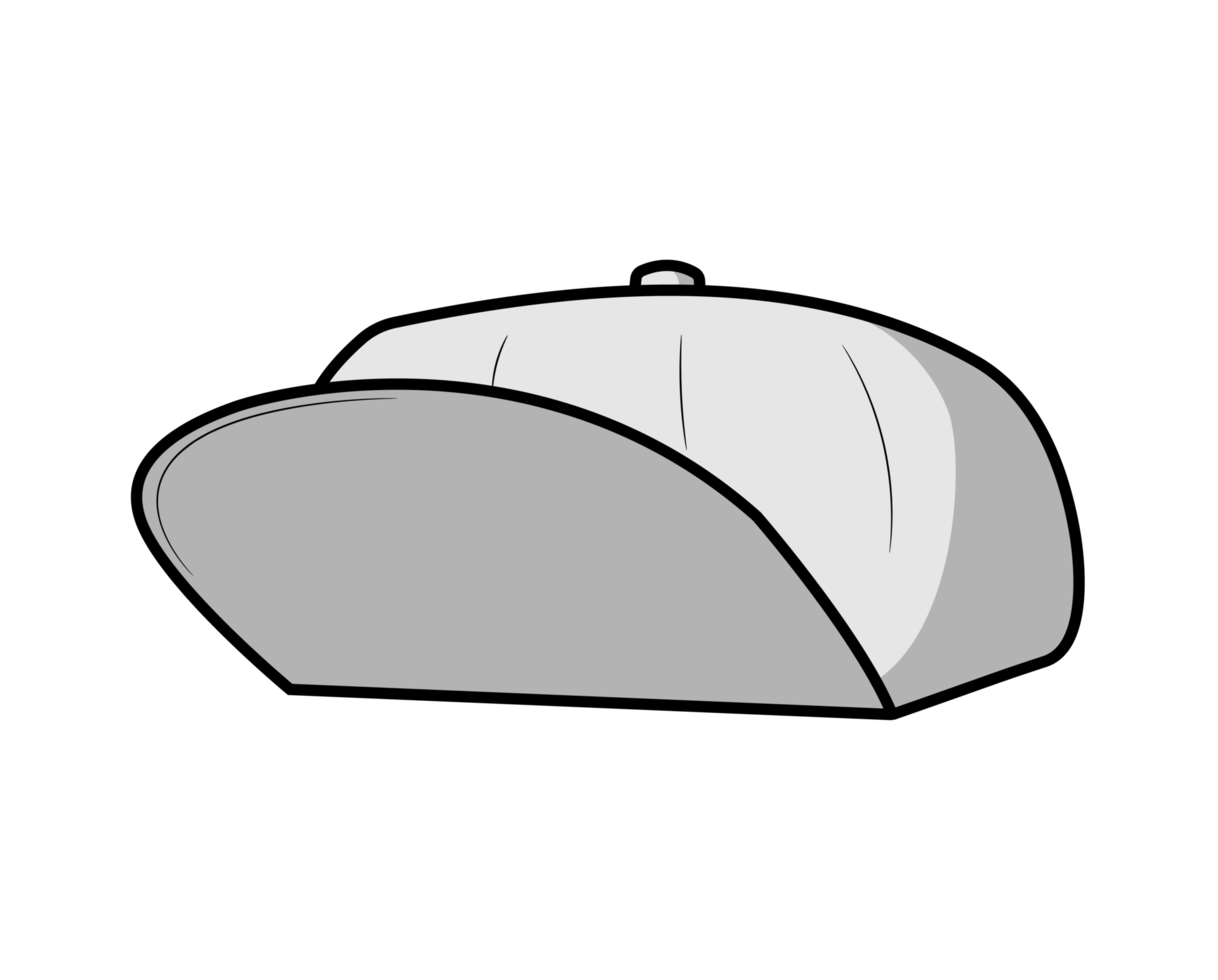 White Cap wear Hip Hop Hat front view png