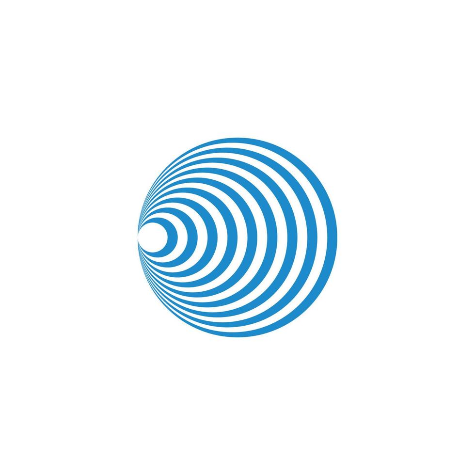 stripes curves geometric line motion design logo vector