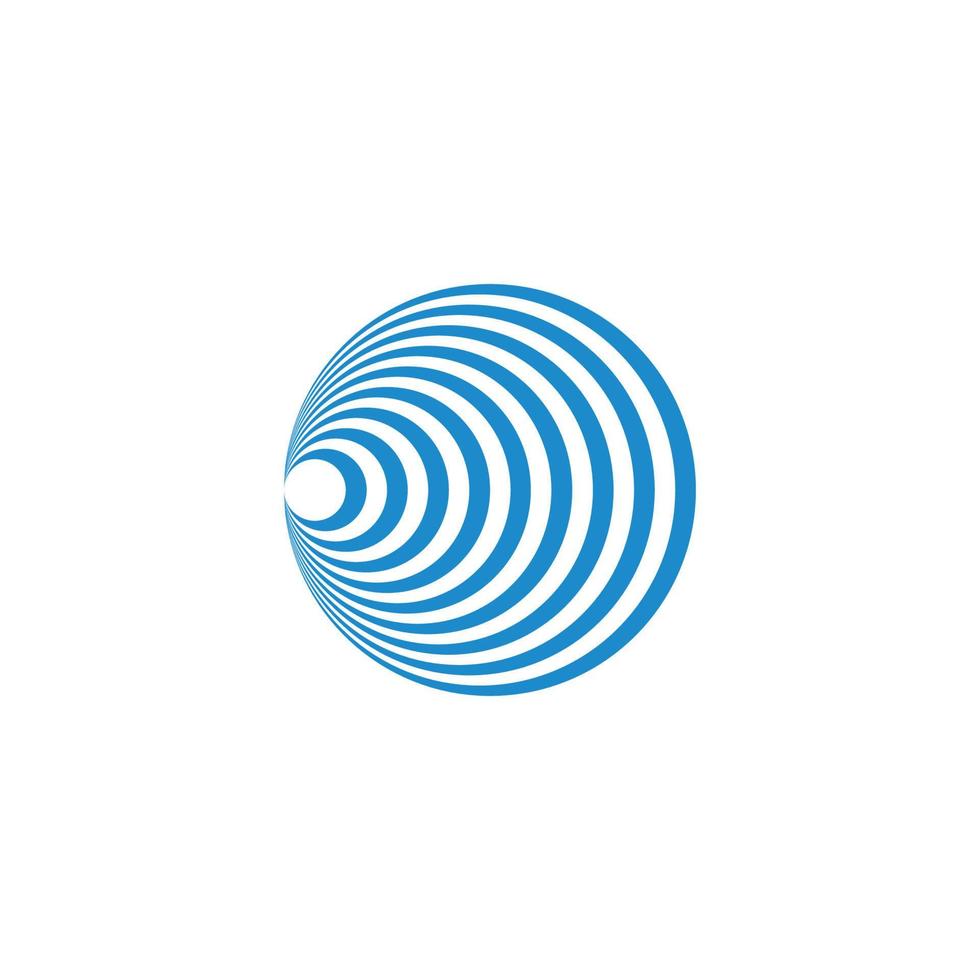 stripes curves geometric line motion design logo vector