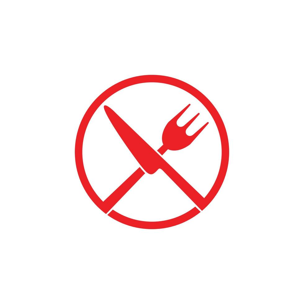 knife fork steak circle symbol icon vector