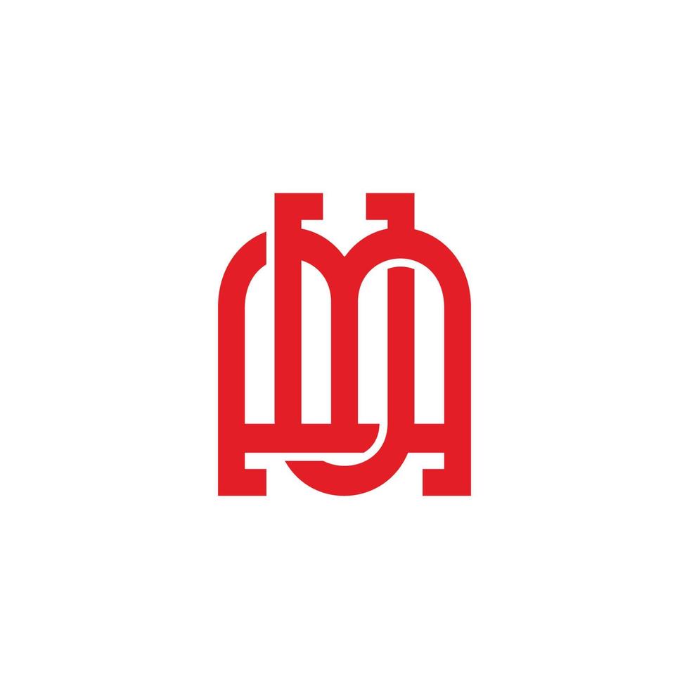 vector de logotipo de geometría de tienda frontal abstracto de letra mu