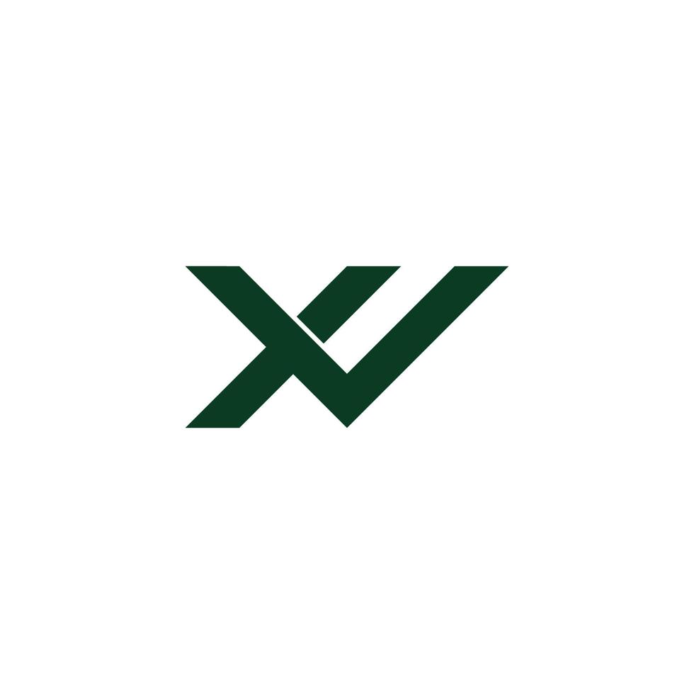 letter xl simple geometric linked line logo vector