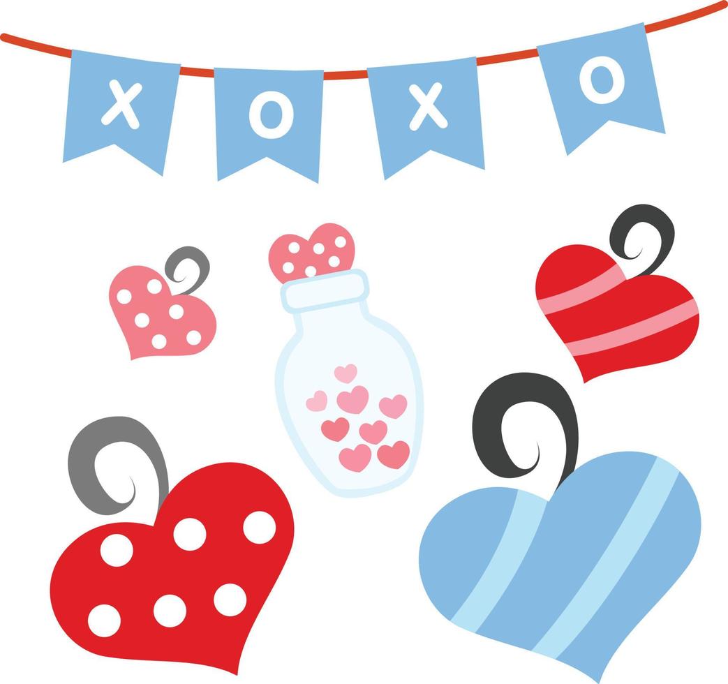 Love Decoration Valentine Party Illustration Vector Clipart