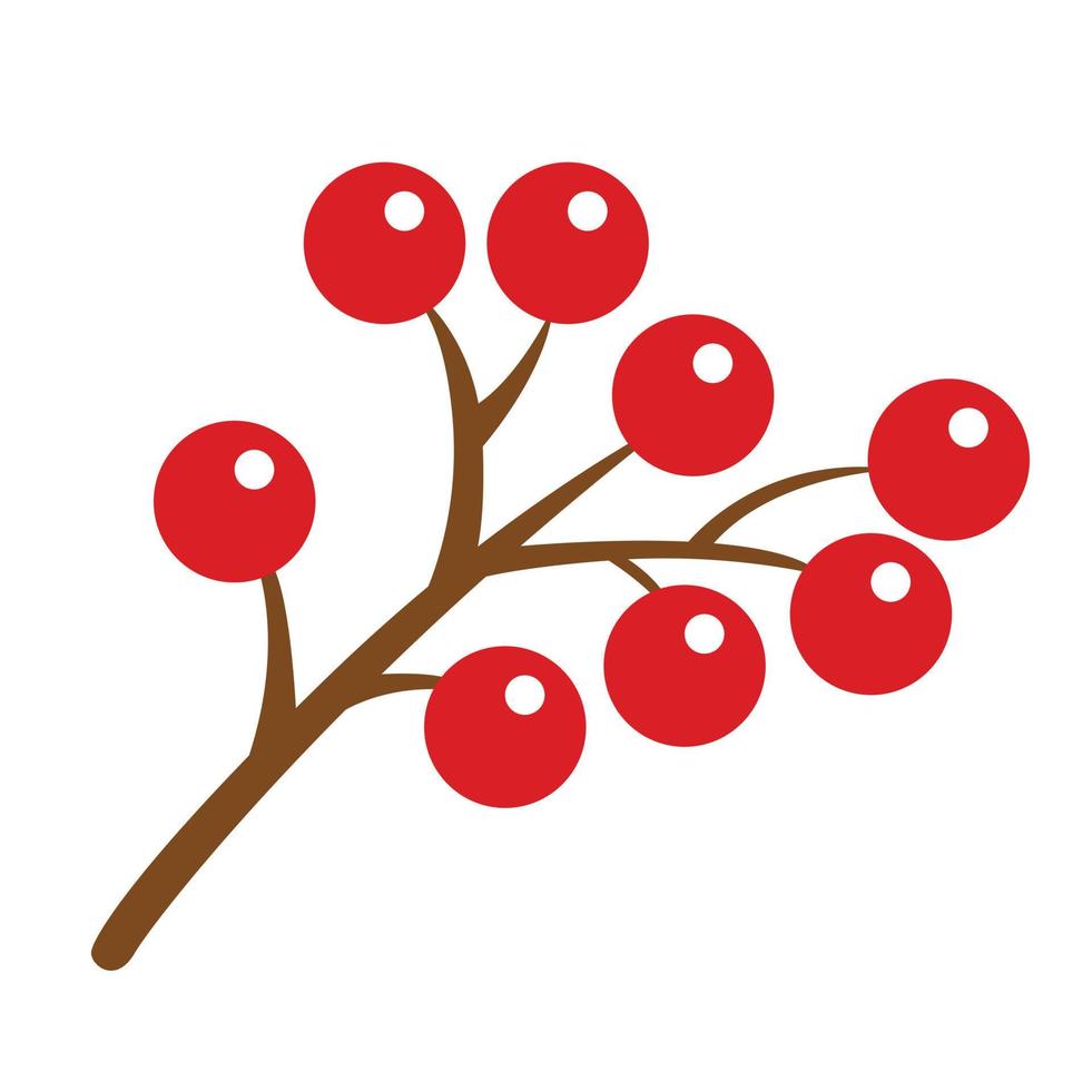 Wild Cherry Plants Illustration Vector Clipart