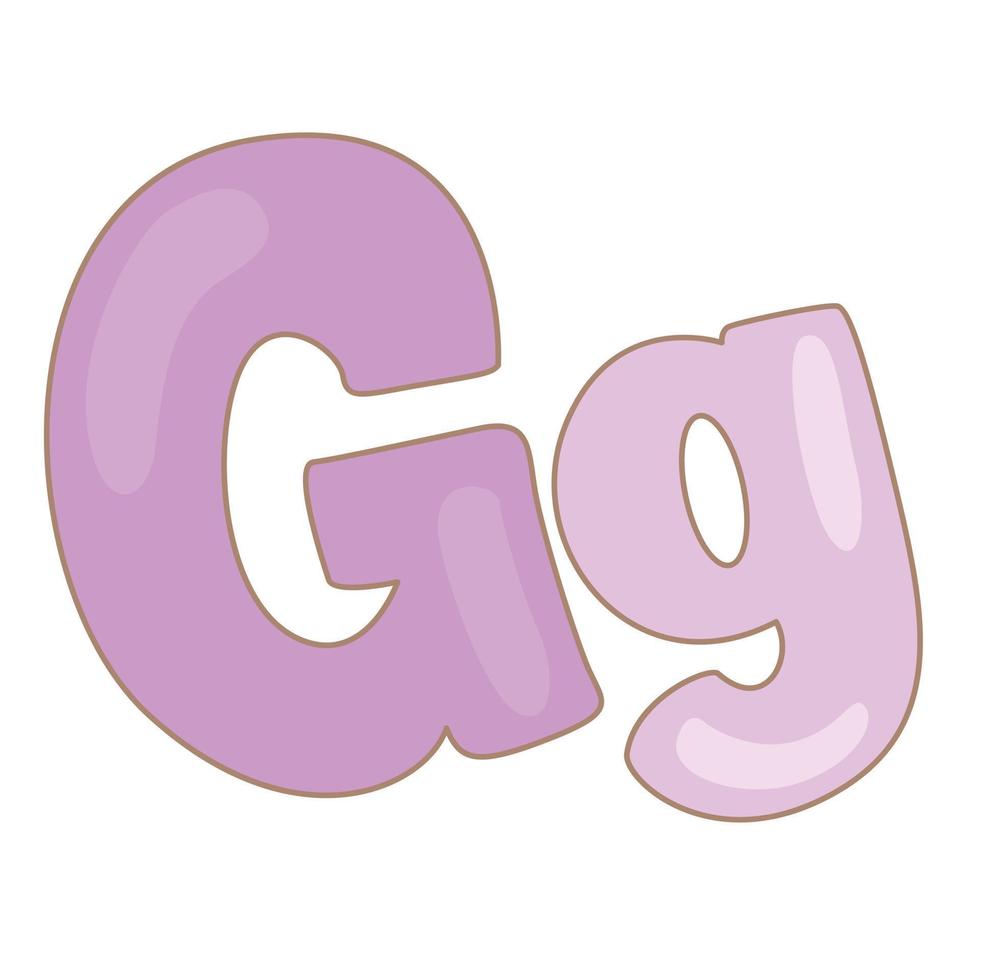 Alphabet G For Vocabulary Illustration Vector Clipart