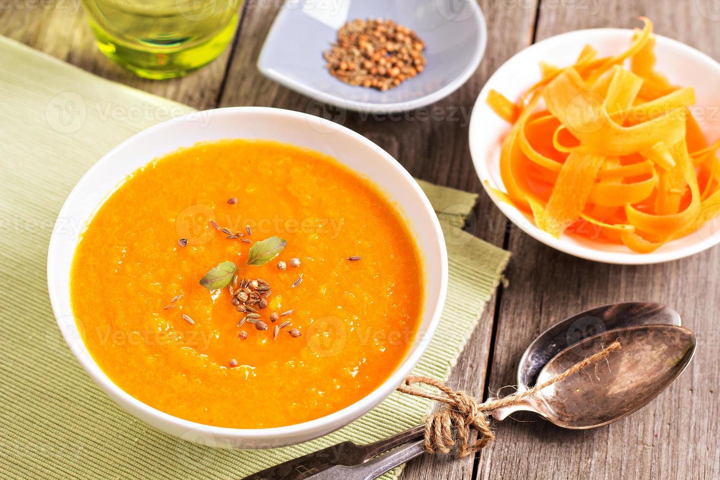 Carrot ginger soup photo
