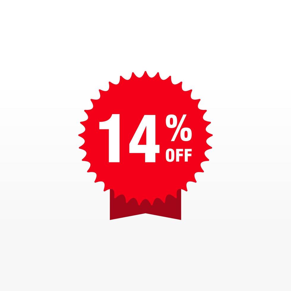 14 discount, Sales Vector badges for Labels, , Stickers, Banners, Tags, Web Stickers, New offer. Discount origami sign banner.