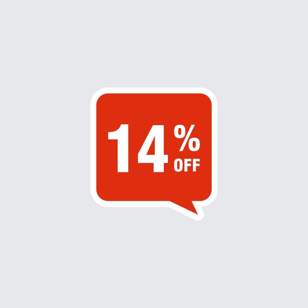 14 discount, Sales Vector badges for Labels, , Stickers, Banners, Tags, Web Stickers, New offer. Discount origami sign banner.