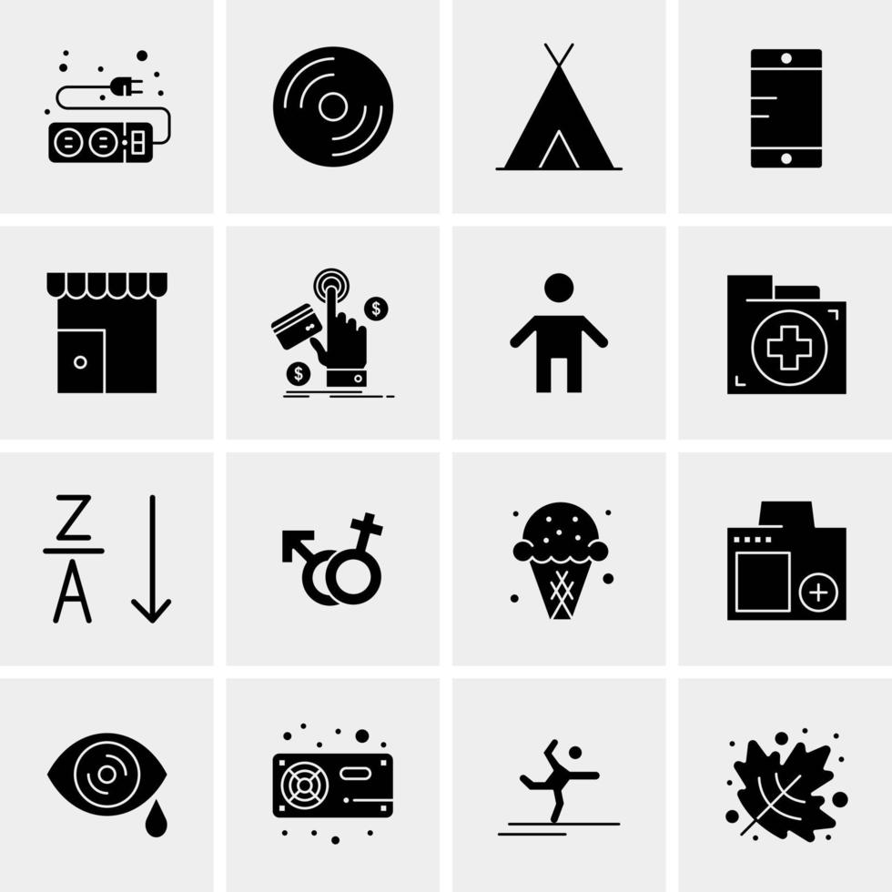 16 Universal Business Icons Vector Creative Icon Illustration to use in web and Mobile Related project