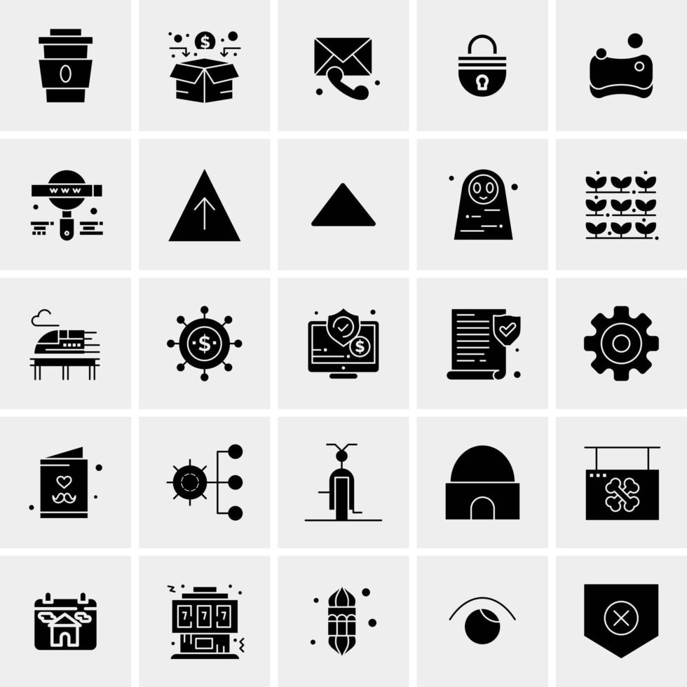 25 iconos de negocios universales vector ilustración de icono creativo para usar en proyectos relacionados con la web y dispositivos móviles