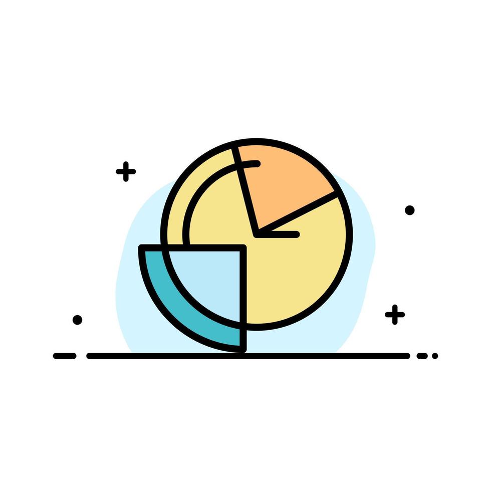 gráfico de análisis diagrama de datos monitoreo negocio línea plana icono lleno vector banner plantilla