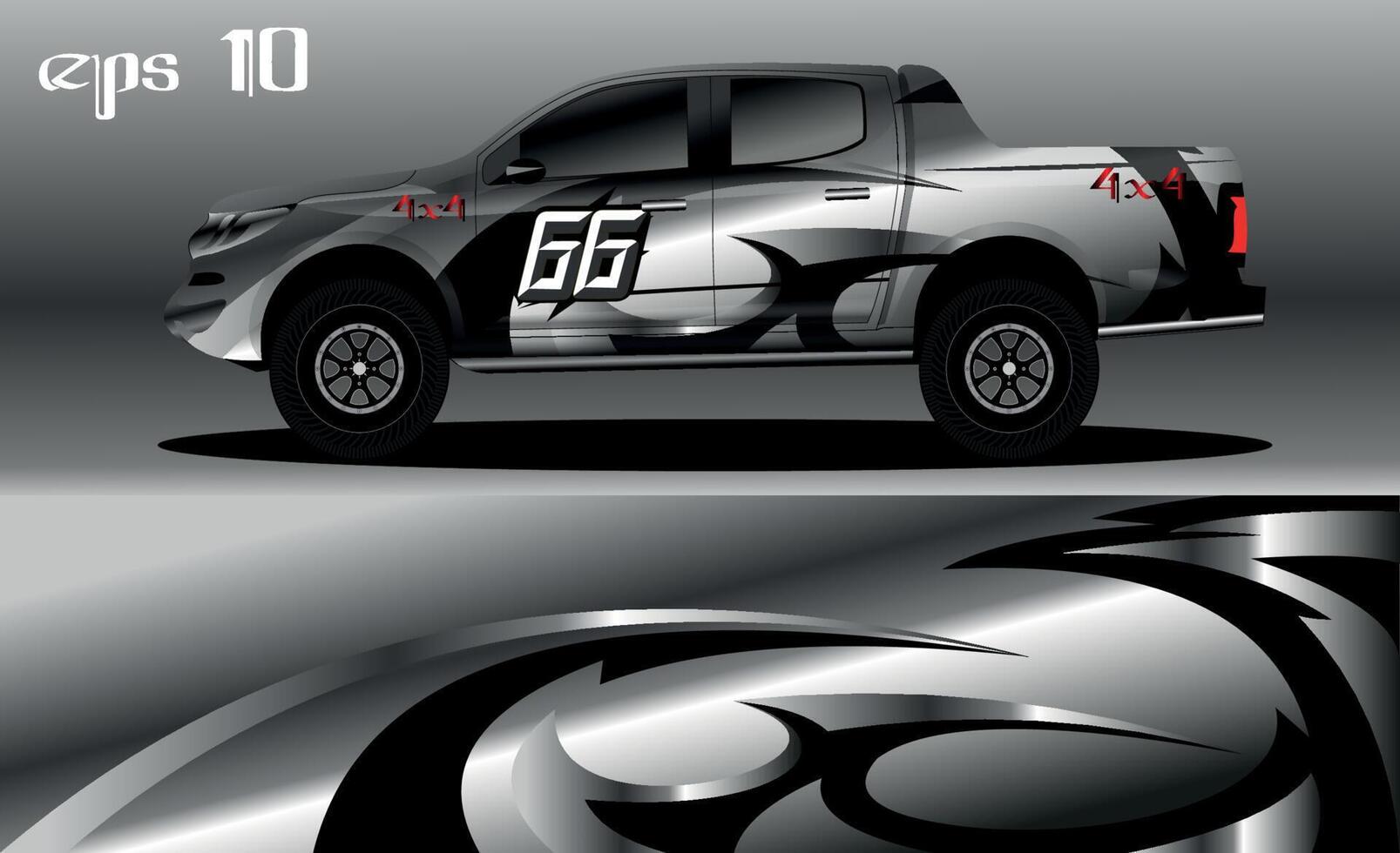 diseño de fondo abstracto para envoltura de camión de camión 4x4, rally, furgoneta, todoterreno y otros coches vector