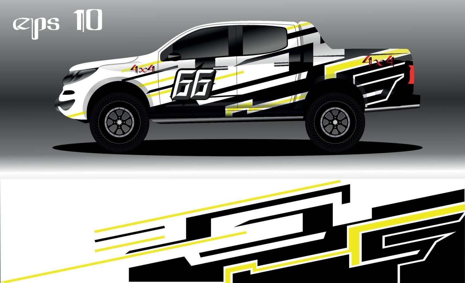 diseño de fondo abstracto para envoltura de camión de camión 4x4, rally, furgoneta, todoterreno y otros coches vector