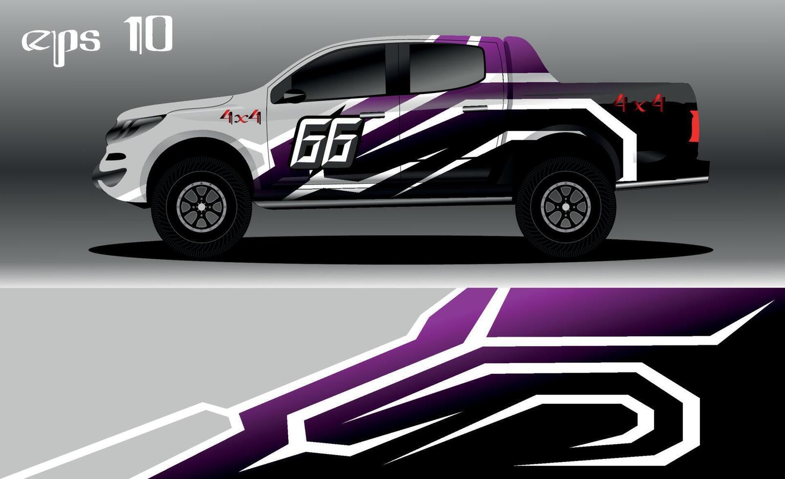 diseño de fondo abstracto para envoltura de camión de camión 4x4, rally, furgoneta, todoterreno y otros coches vector