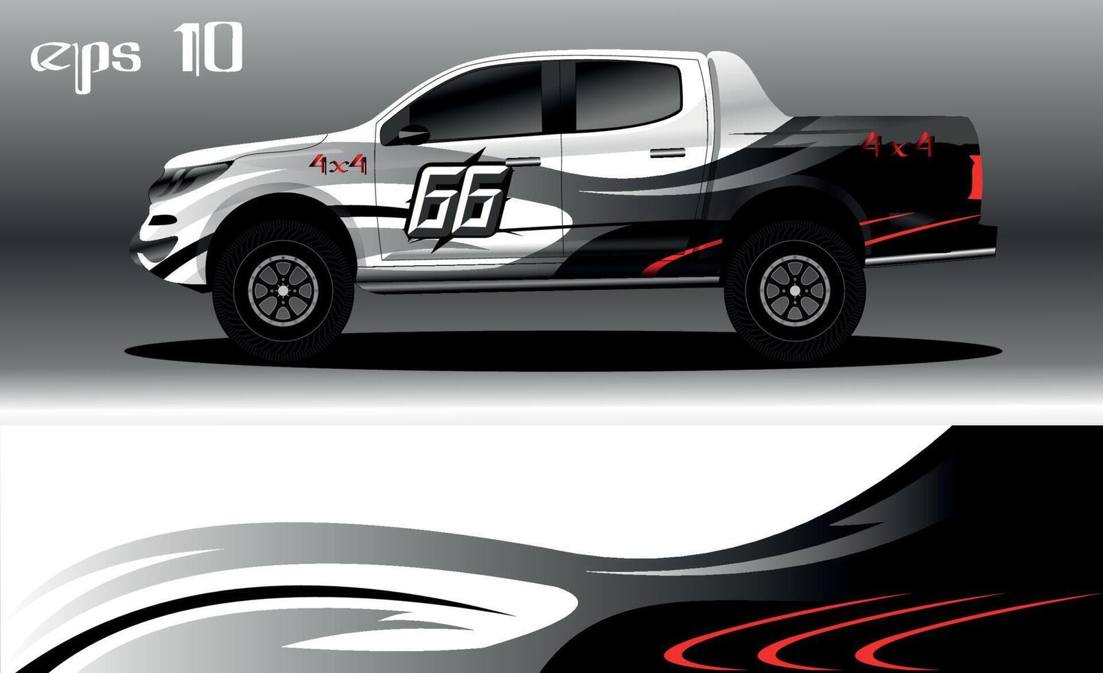 diseño de fondo abstracto para envoltura de camión de camión 4x4, rally, furgoneta, todoterreno y otros coches vector