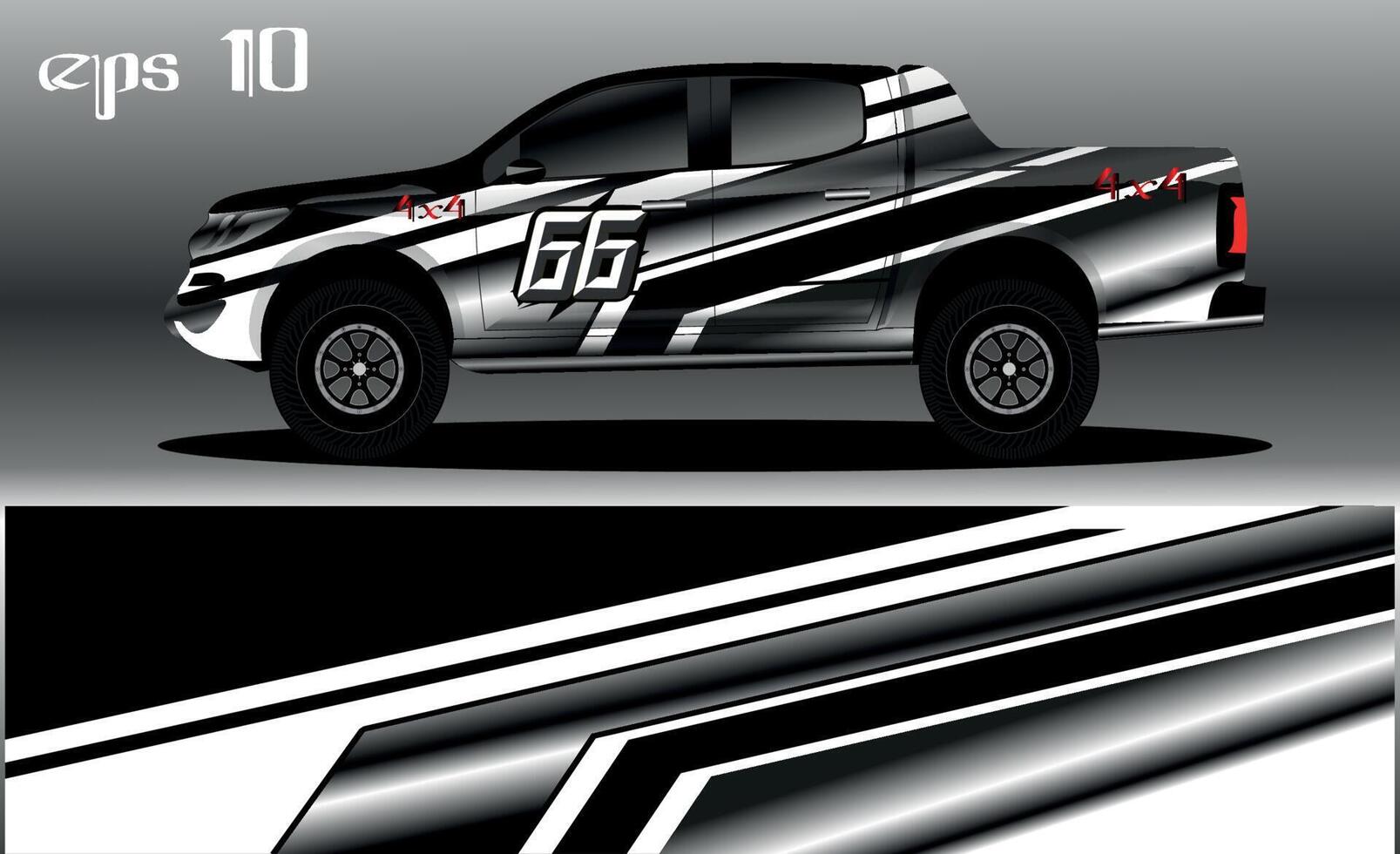 diseño de fondo abstracto para envoltura de camión de camión 4x4, rally, furgoneta, todoterreno y otros coches vector