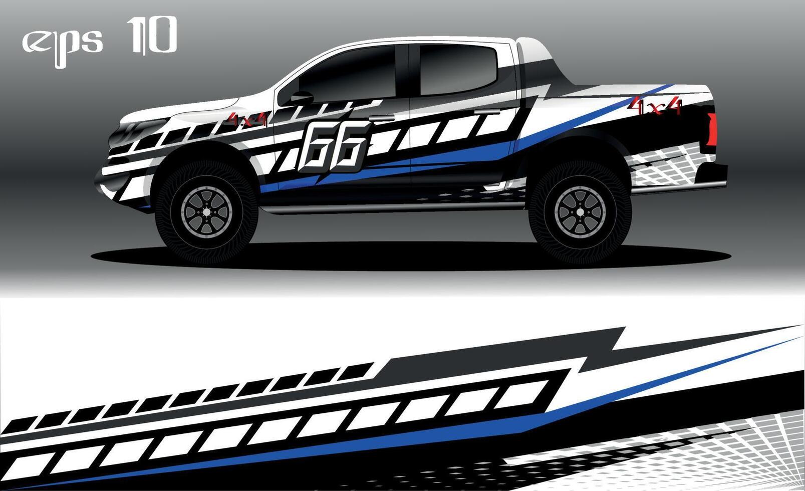 diseño de fondo abstracto para envoltura de camión de camión 4x4, rally, furgoneta, todoterreno y otros coches vector