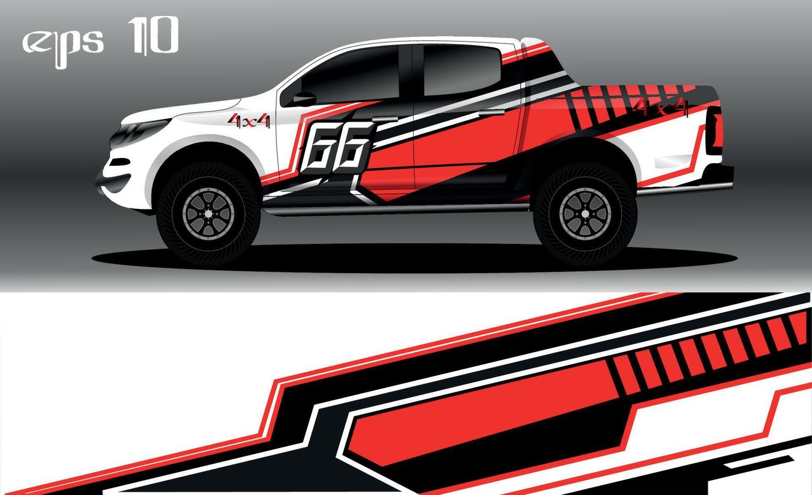 diseño de fondo abstracto para envoltura de camión de camión 4x4, rally, furgoneta, todoterreno y otros coches vector