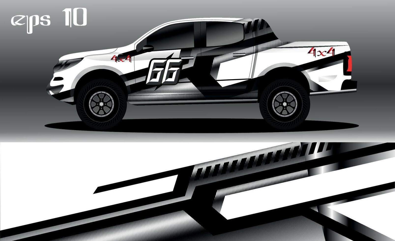 diseño de fondo abstracto para envoltura de camión de camión 4x4, rally, furgoneta, todoterreno y otros coches vector