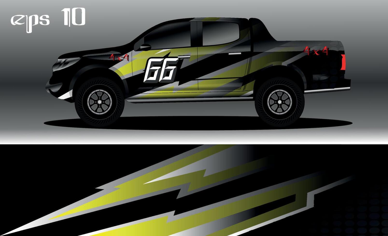 diseño de fondo abstracto para envoltura de camión de camión 4x4, rally, furgoneta, todoterreno y otros coches vector