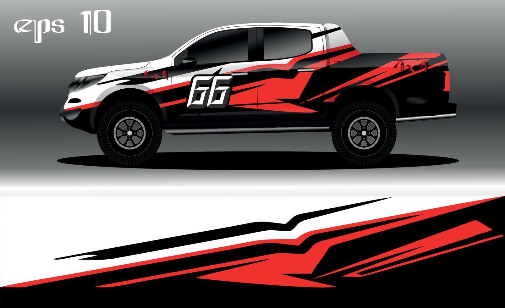 diseño de fondo abstracto para envoltura de camión de camión 4x4, rally, furgoneta, todoterreno y otros coches vector