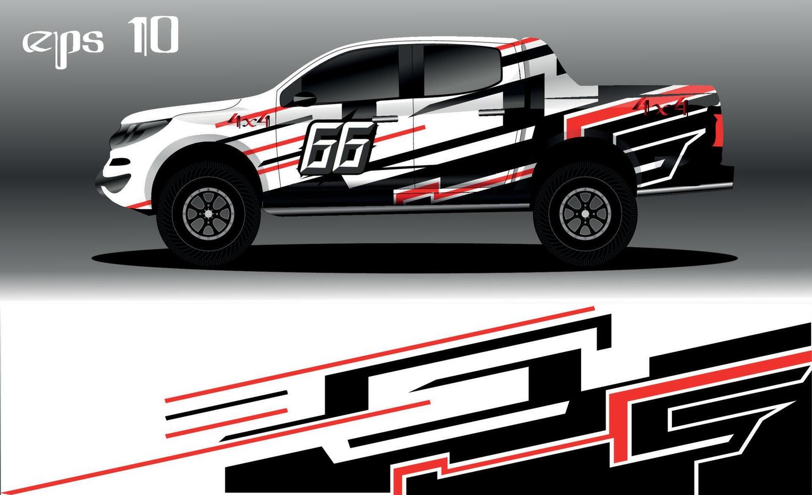 diseño de fondo abstracto para envoltura de camión de camión 4x4, rally, furgoneta, todoterreno y otros coches vector