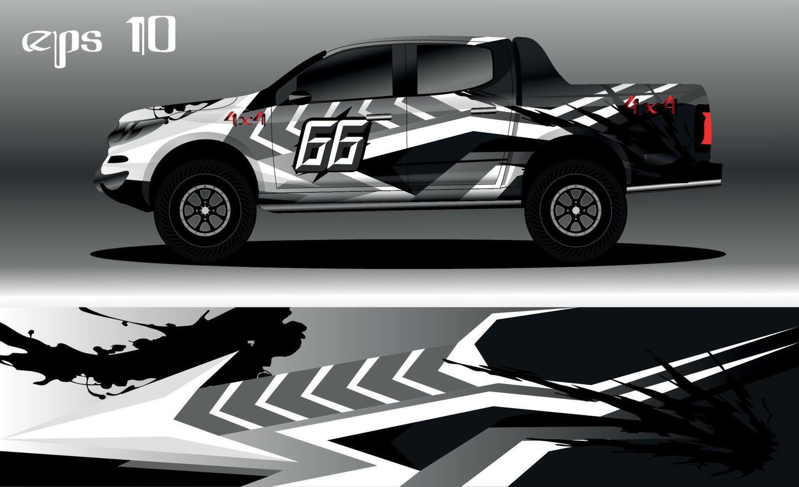 abstract background design for car wrap of 4x4 truck, rally, van, suv and other cars vector