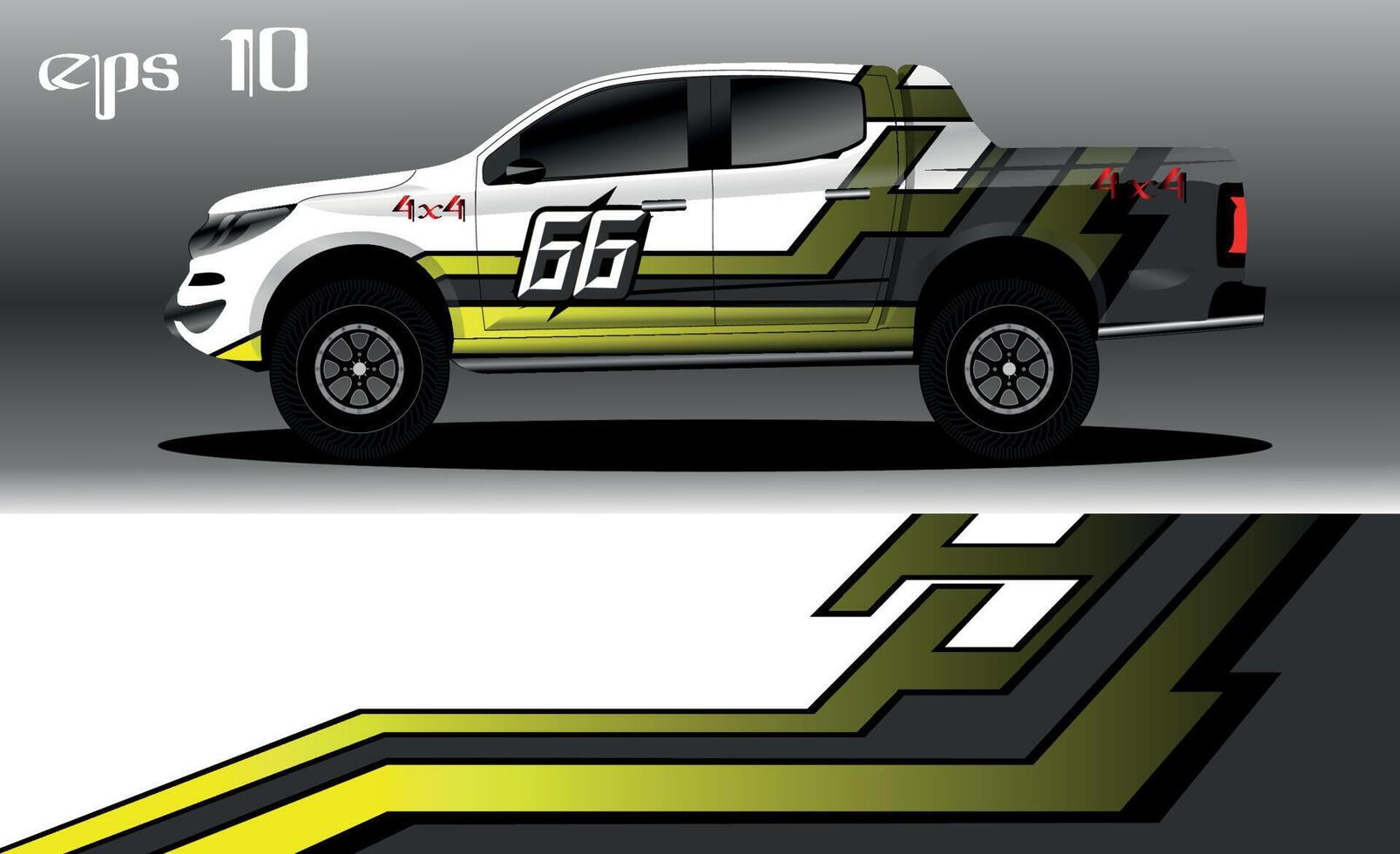 diseño de fondo abstracto para envoltura de camión de camión 4x4, rally, furgoneta, todoterreno y otros coches vector