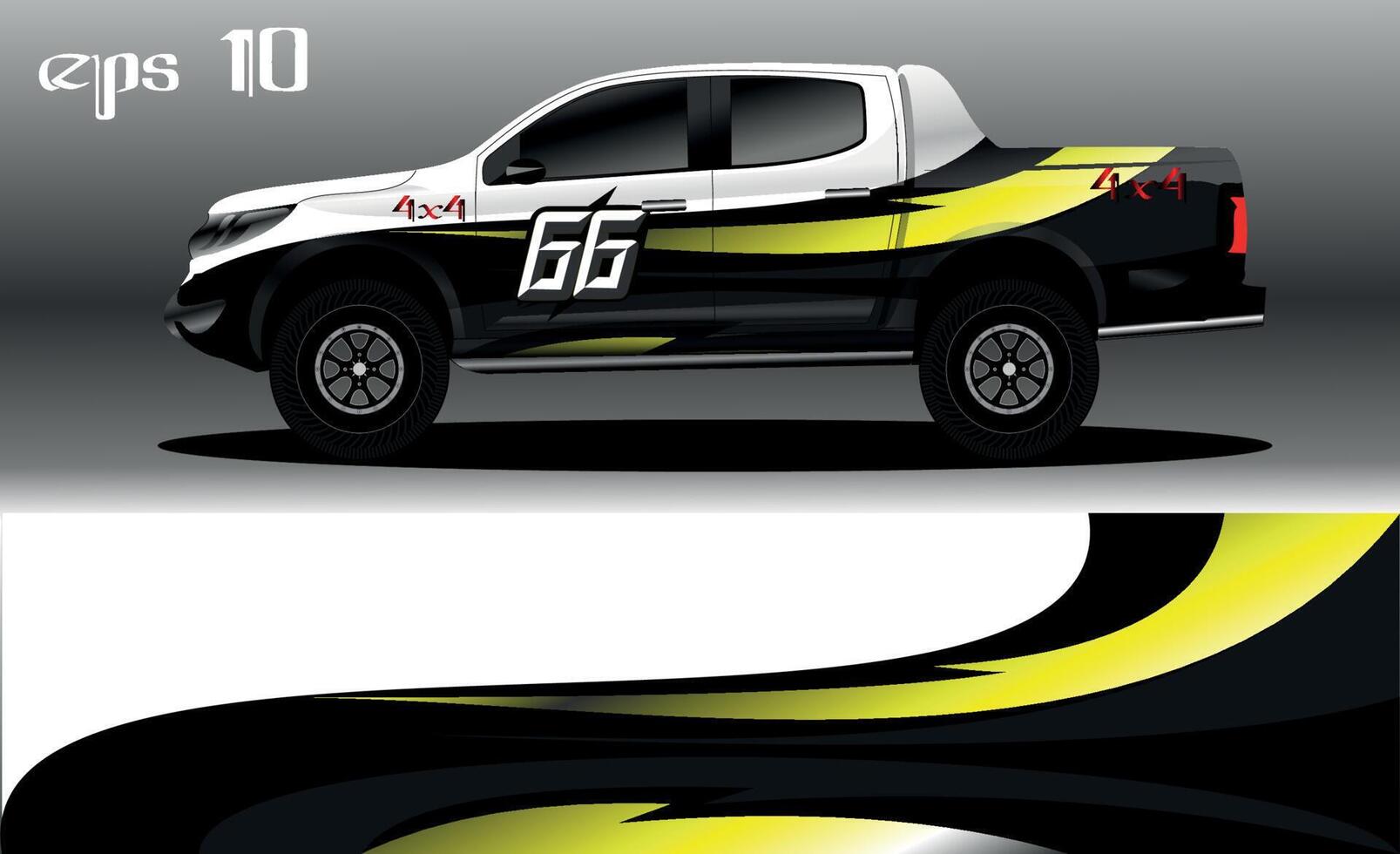 diseño de fondo abstracto para envoltura de camión de camión 4x4, rally, furgoneta, todoterreno y otros coches vector