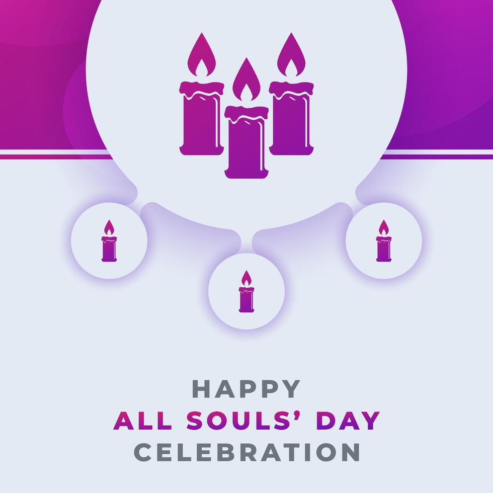 Happy All Souls' Day November Celebration Vector Design Illustration. Template for Background, Poster, Banner, Advertising, Greeting Card or Print Design Element