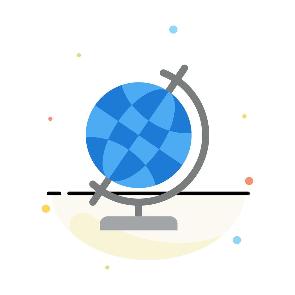 Education Geography Globe Abstract Flat Color Icon Template vector